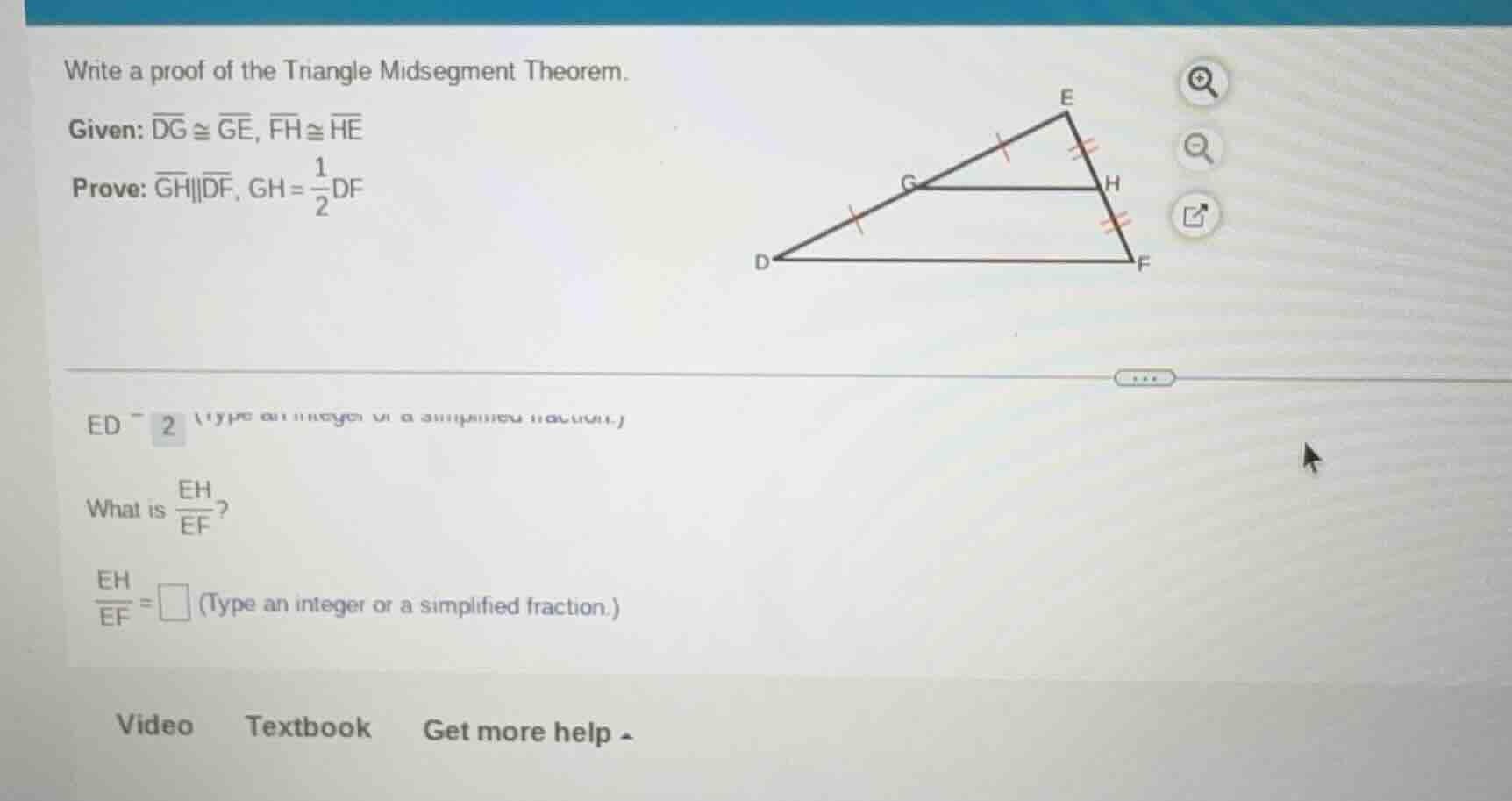 write a proof of the triangle midsegment theorem. given: \\(\\overline{…
