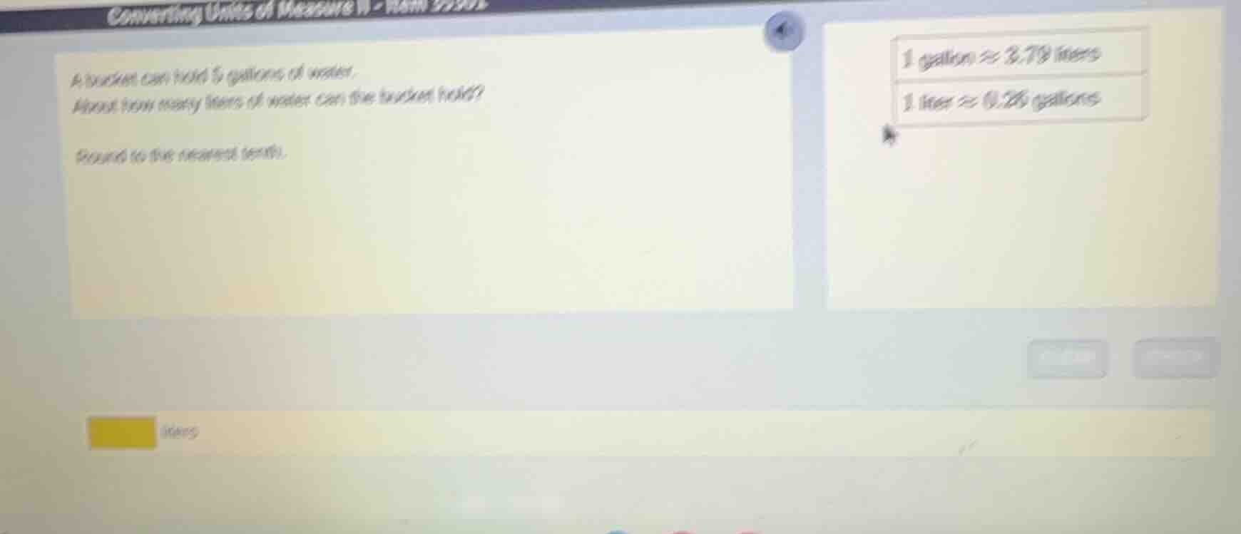 converting units of measure ii - item 2930a bucket can hold 5 gallons o…