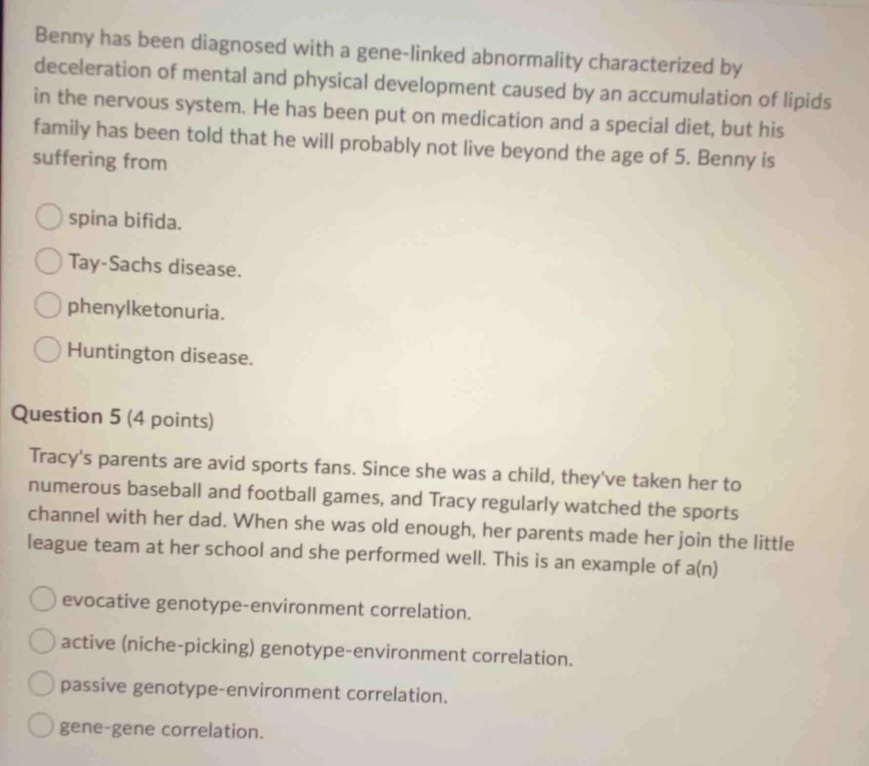 benny has been diagnosed with a gene - linked abnormality characterized…