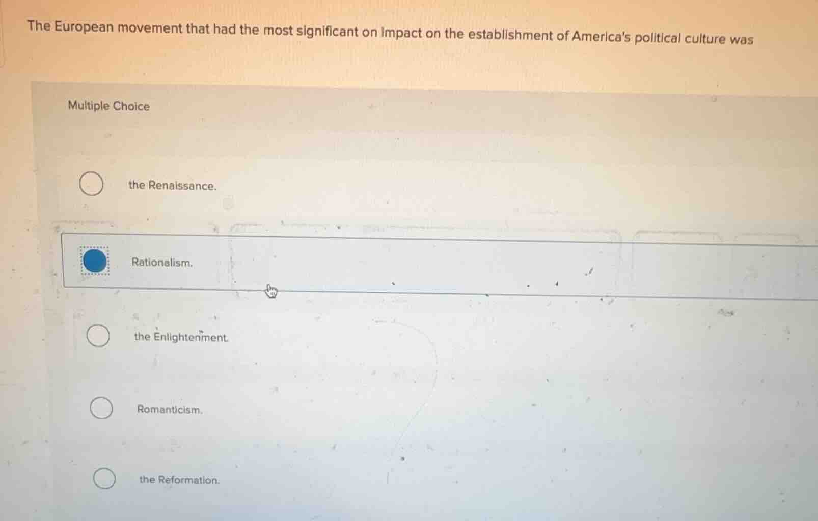 the european movement that had the most significant on impact on the es…
