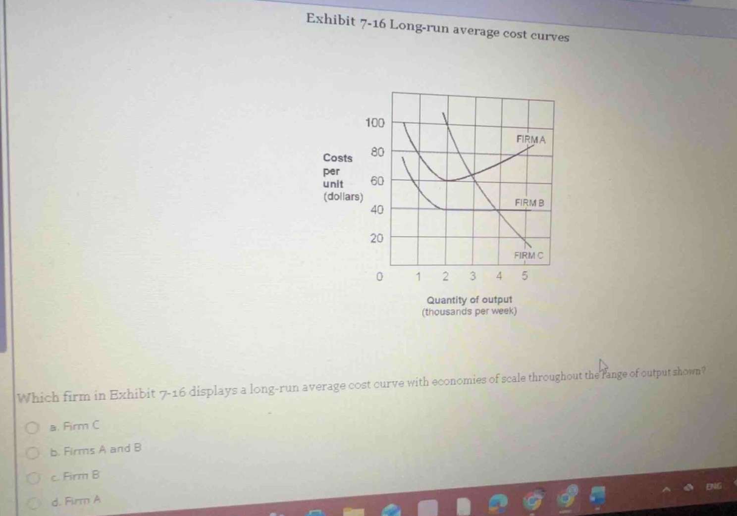 exhibit 7-16 long-run average cost curves costs per unit (dollars) quan…