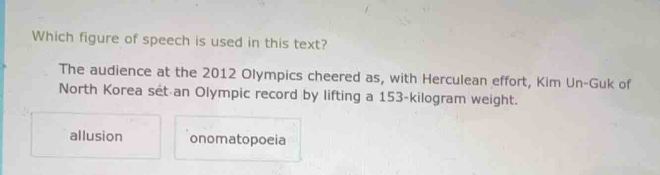 which figure of speech is used in this text? the audience at the 2012 o…