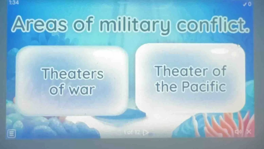 areas of military conflict. theaters of war theater of the pacific