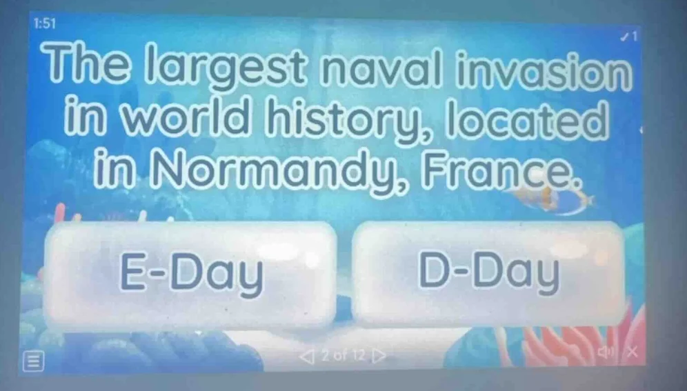 the largest naval invasion in world history, located in normandy, franc…