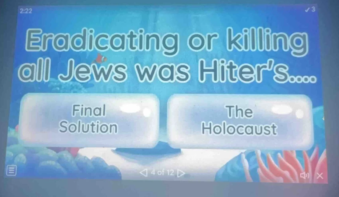 eradicating or killing all jews was hiter’s..... final solution the hol…