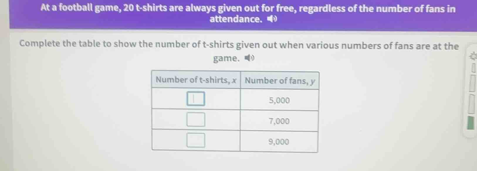 at a football game, 20 t - shirts are always given out for free, regard…