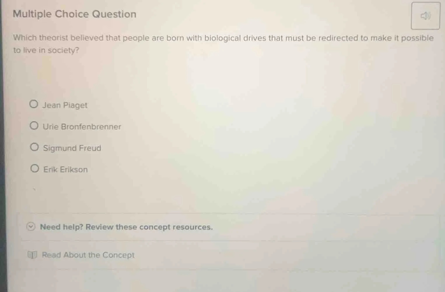 multiple choice question which theorist believed that people are born w…