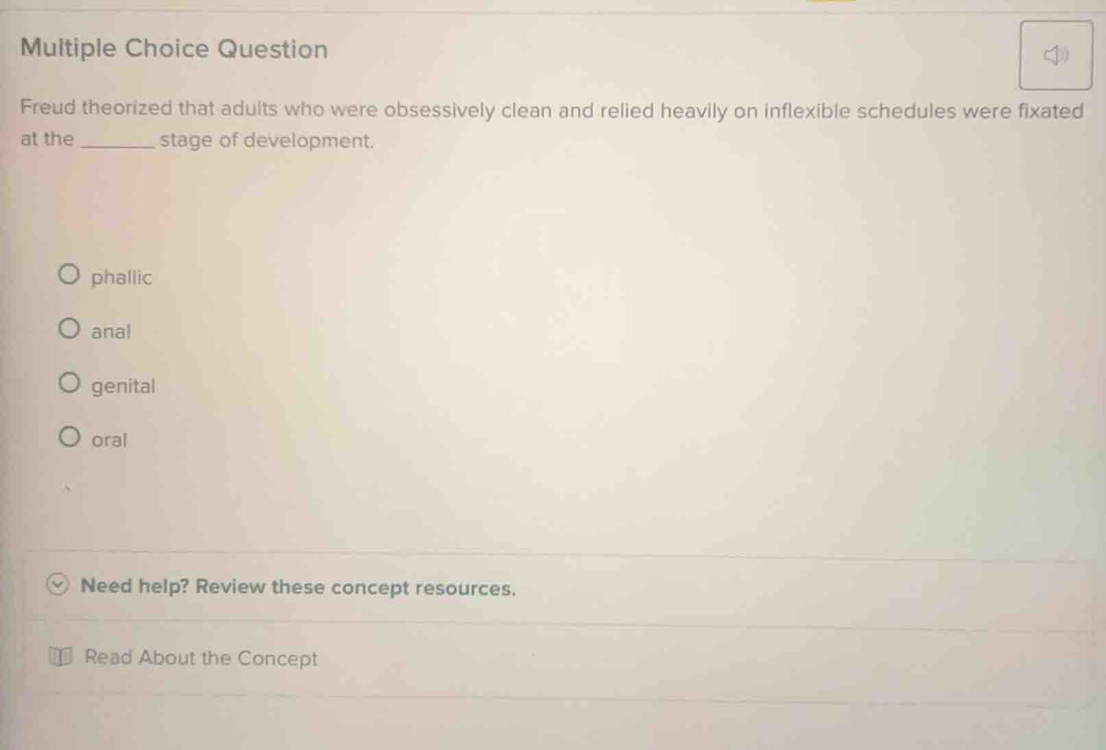 multiple choice question freud theorized that adults who were obsessive…