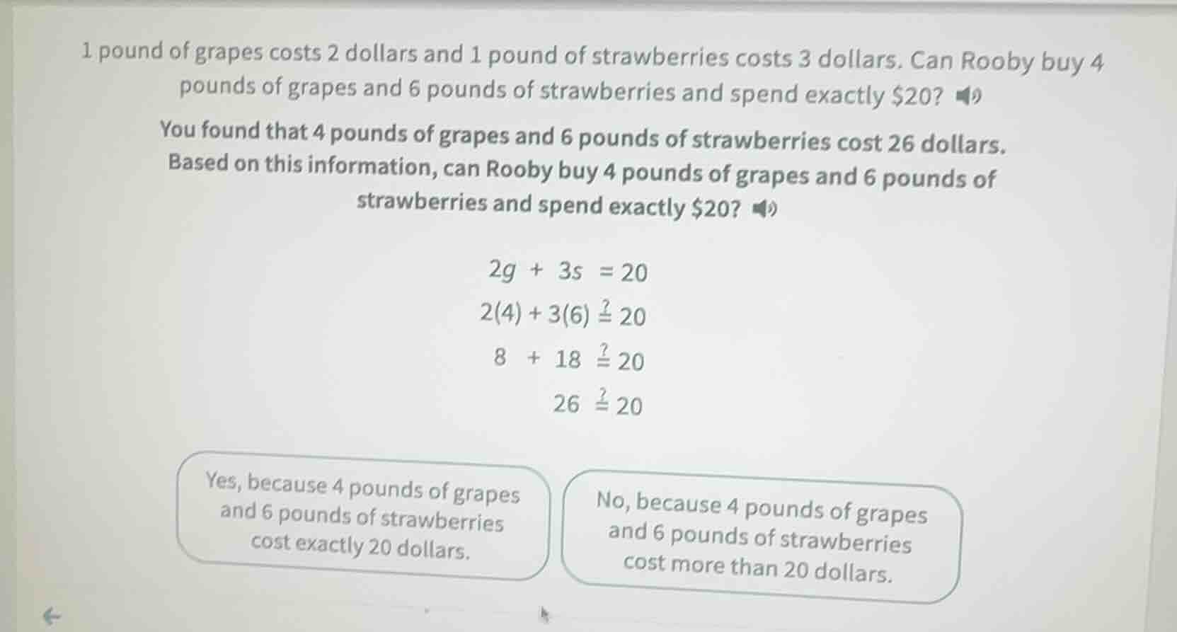 1 pound of grapes costs 2 dollars and 1 pound of strawberries costs 3 d…