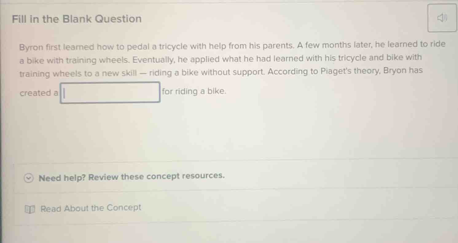 fill in the blank question byron first learned how to pedal a tricycle …