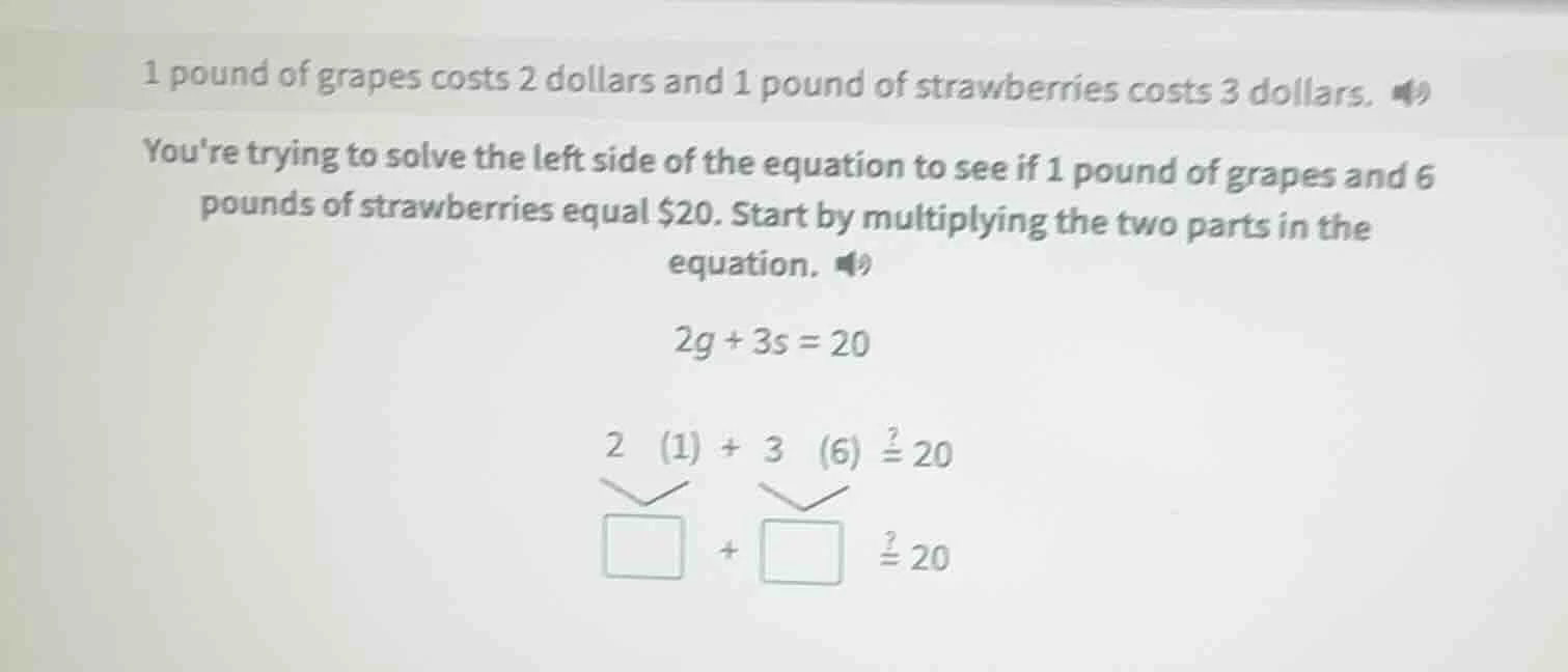 1 pound of grapes costs 2 dollars and 1 pound of strawberries costs 3 d…