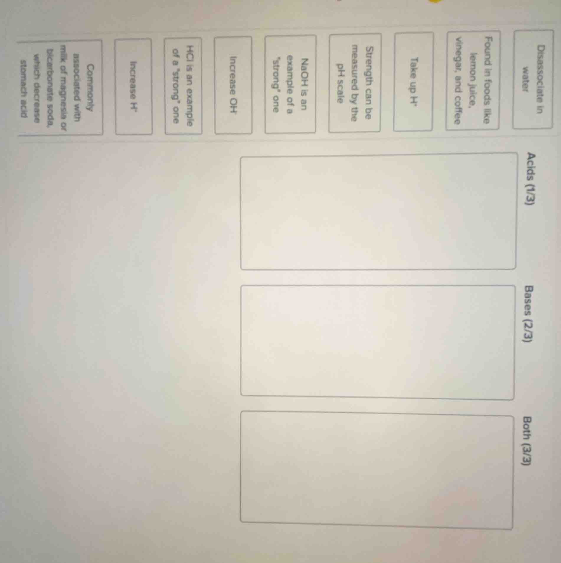 disassociate in water found in foods like lemon juice, vinegar, and cof…