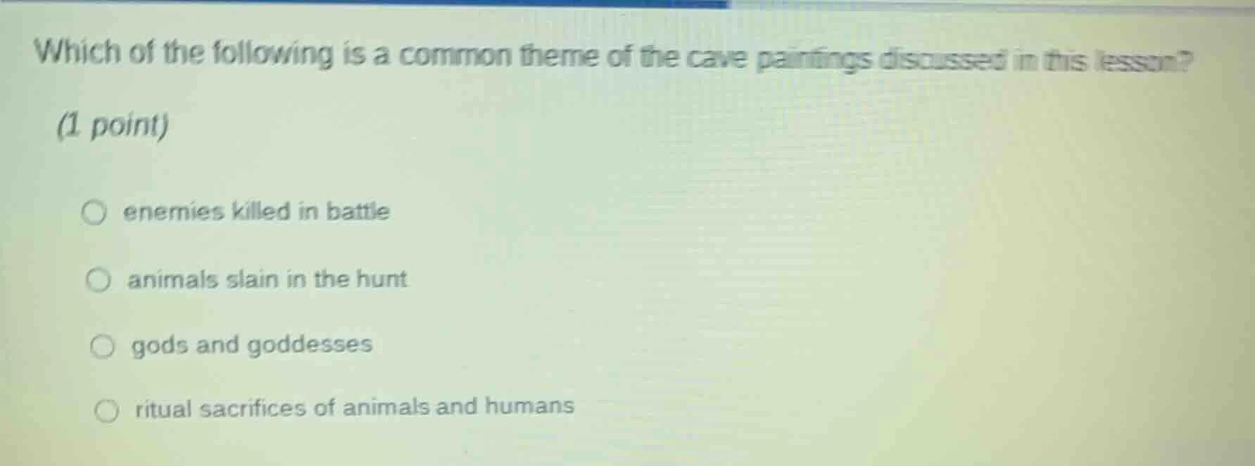 which of the following is a common theme of the cave paintings discusse…