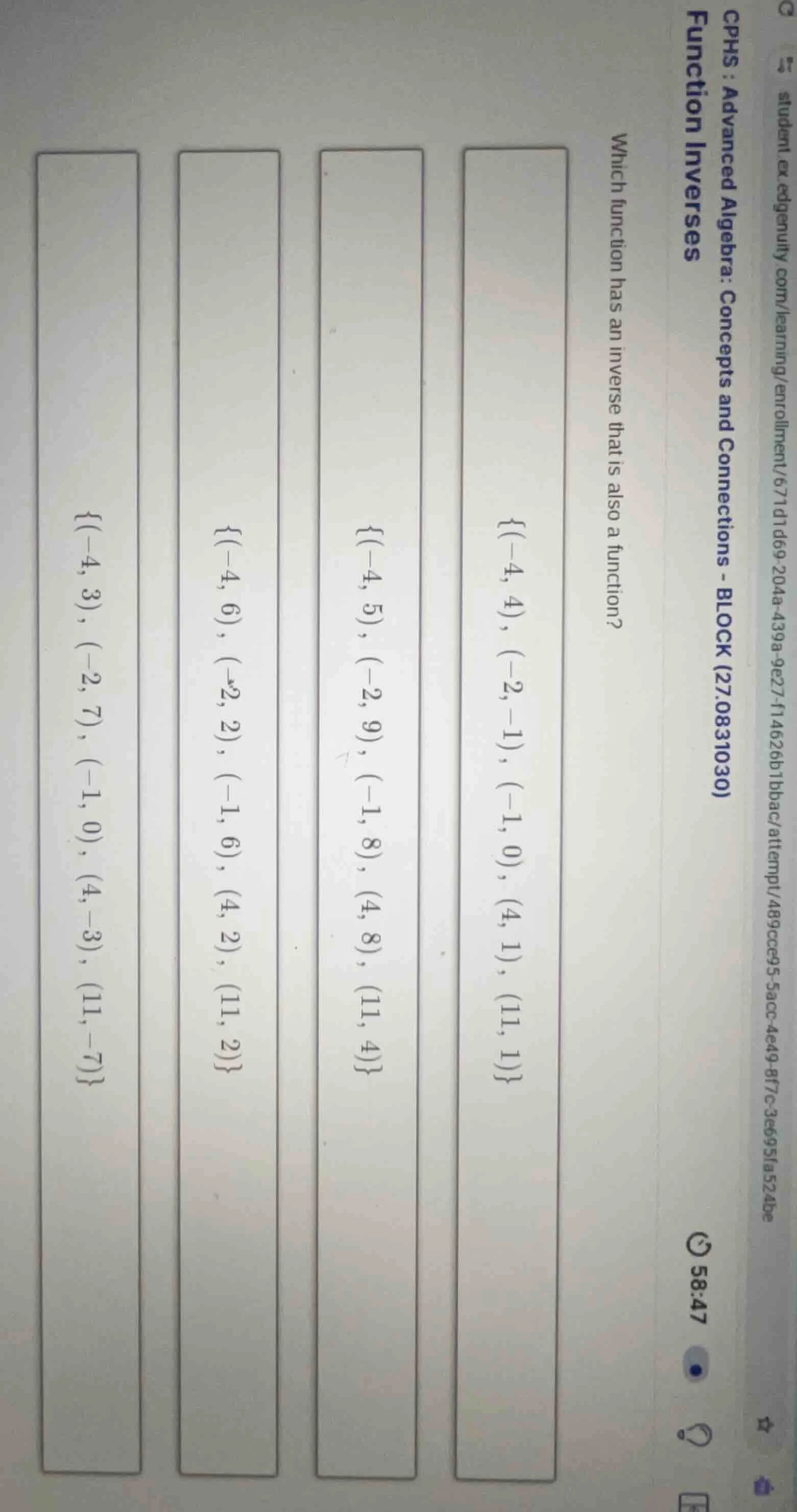 cphs : advanced algebra: concepts and connections - block (27.0831030) …
