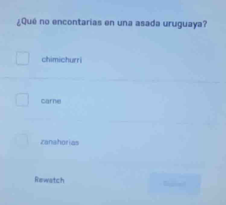 ¿qué no encontrarías en una asada uruguaya? chimichurri carne zanahoria…