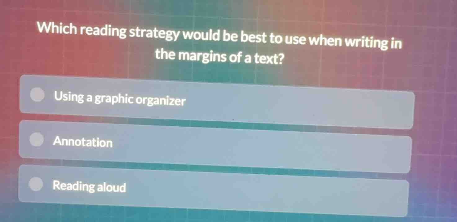 which reading strategy would be best to use when writing in the margins…