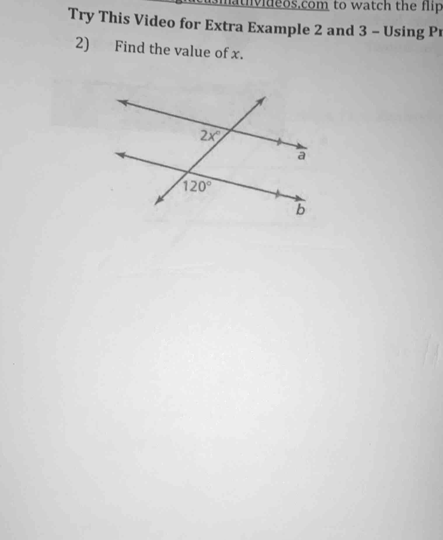 try this video for extra example 2 and 3 - using pr 2) find the value o…