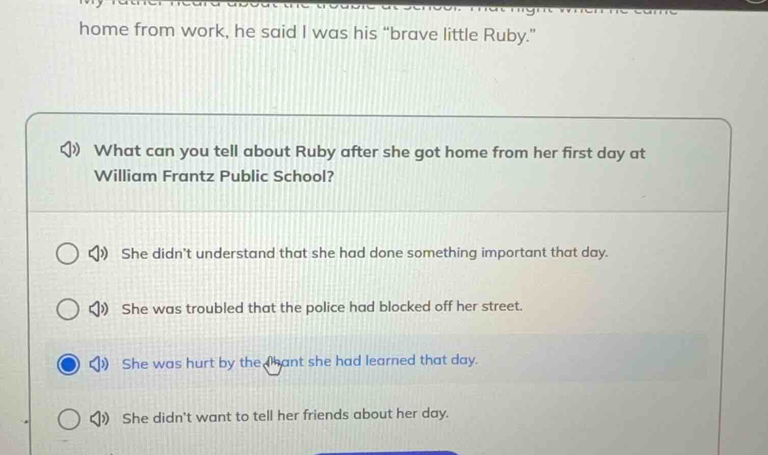 home from work, he said i was his \brave little ruby.\ what can you tel…