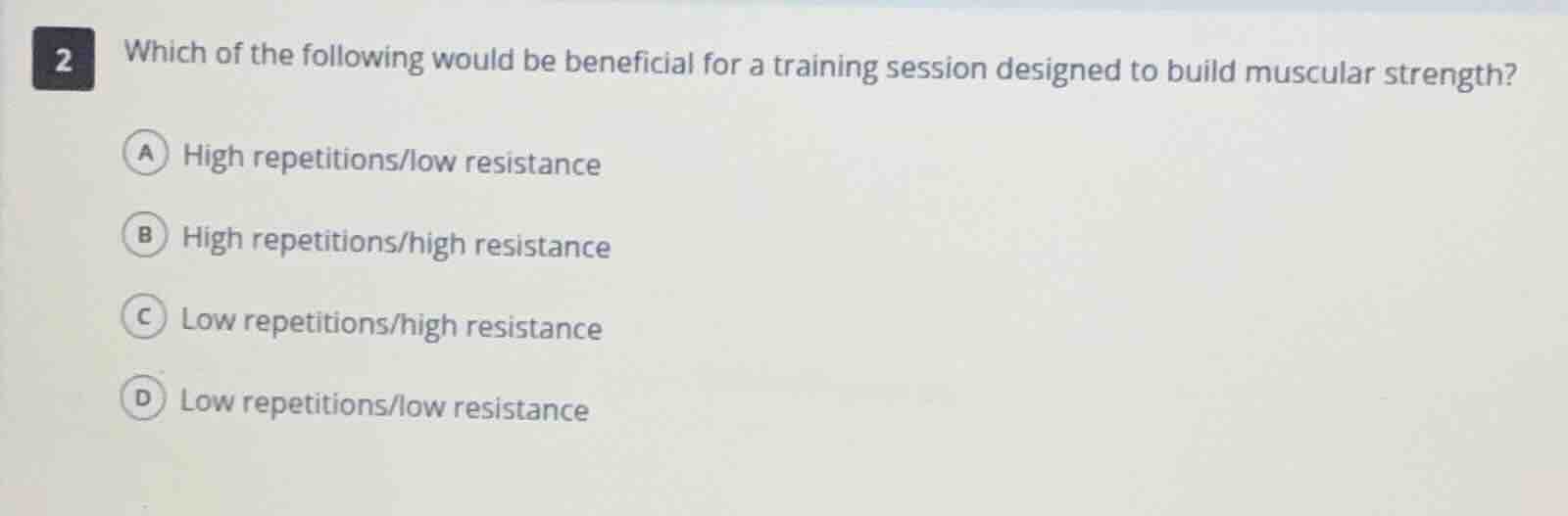 2 which of the following would be beneficial for a training session des…