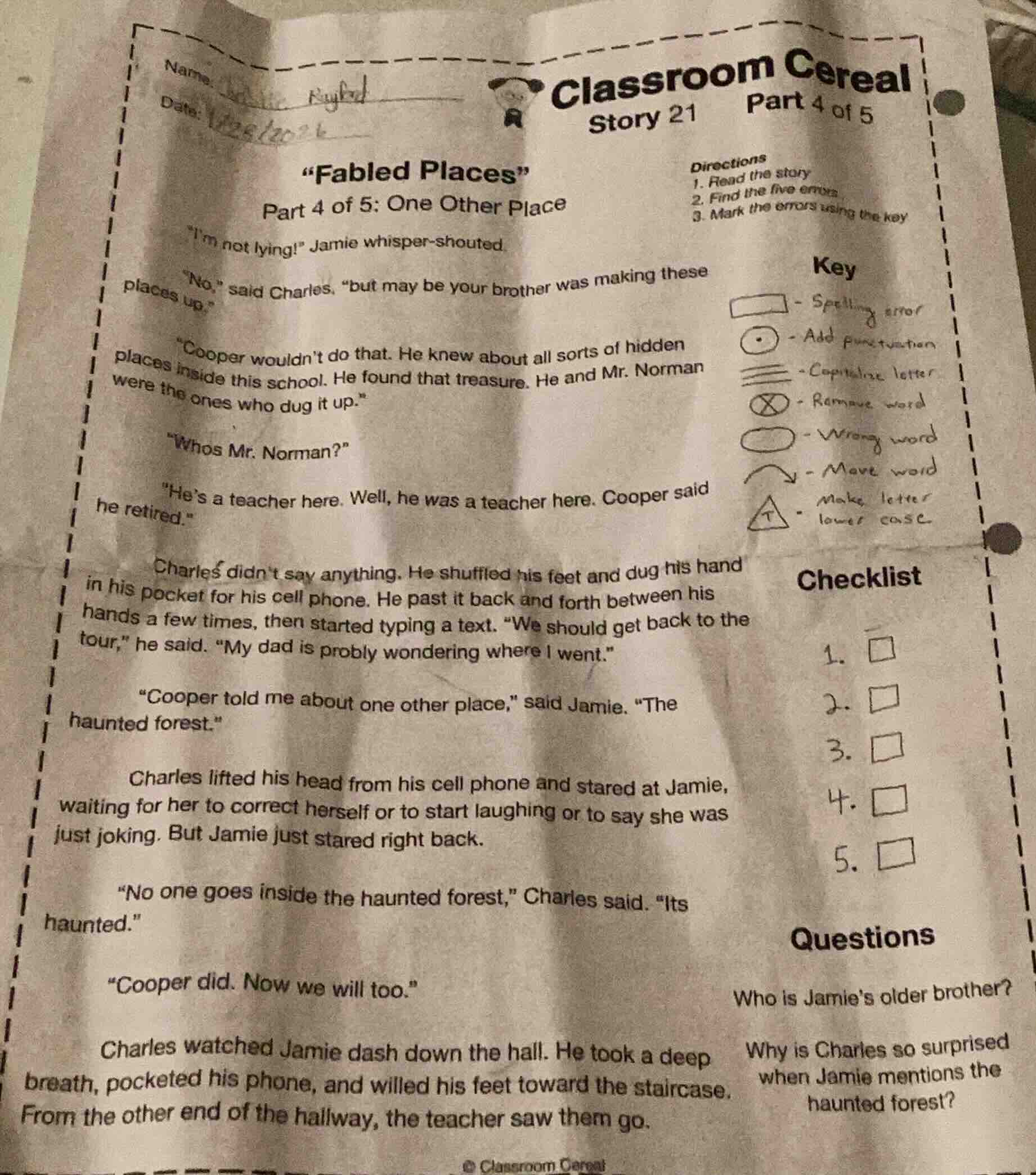 name: date: classroom cereal story 21 part 4 of 5 \fabled places\ part …