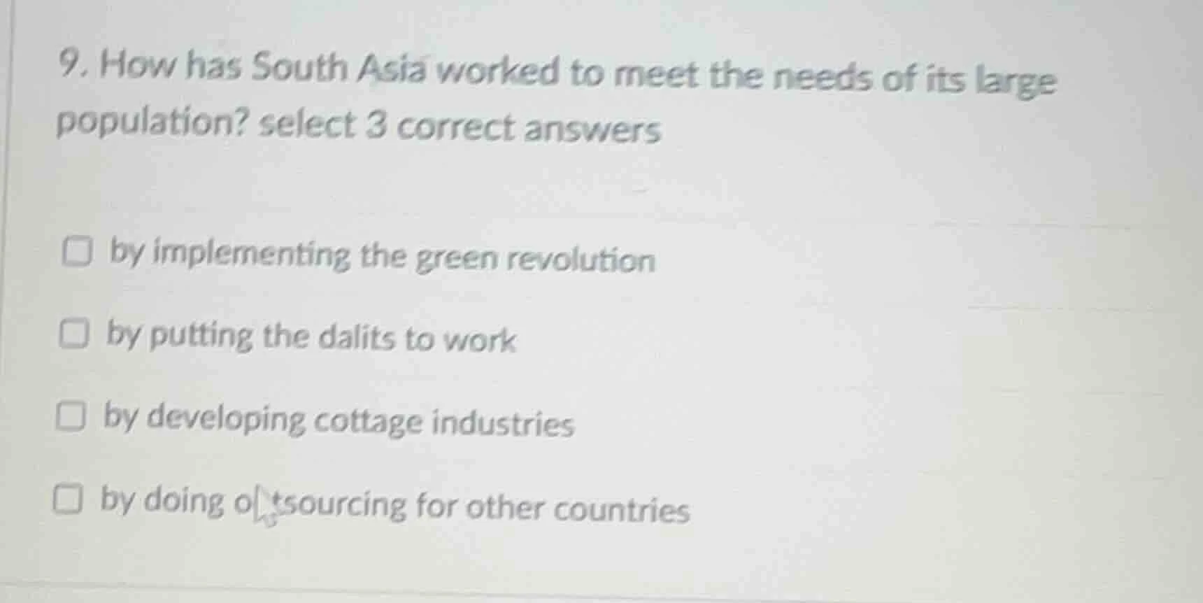 9. how has south asia worked to meet the needs of its large population?…