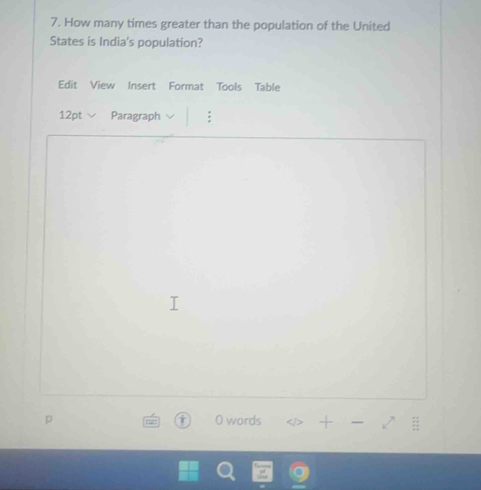 7. how many times greater than the population of the united states is i…