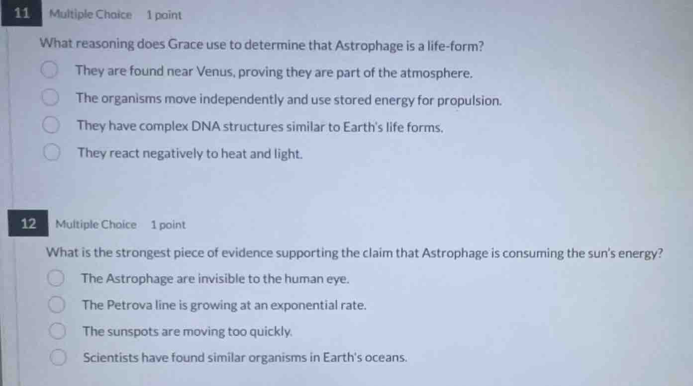 11 multiple choice 1 point what reasoning does grace use to determine t…