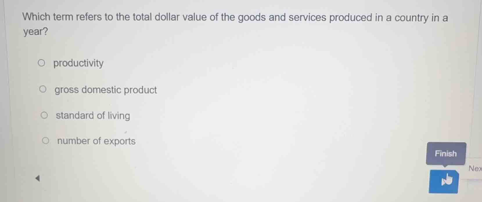 which term refers to the total dollar value of the goods and services p…