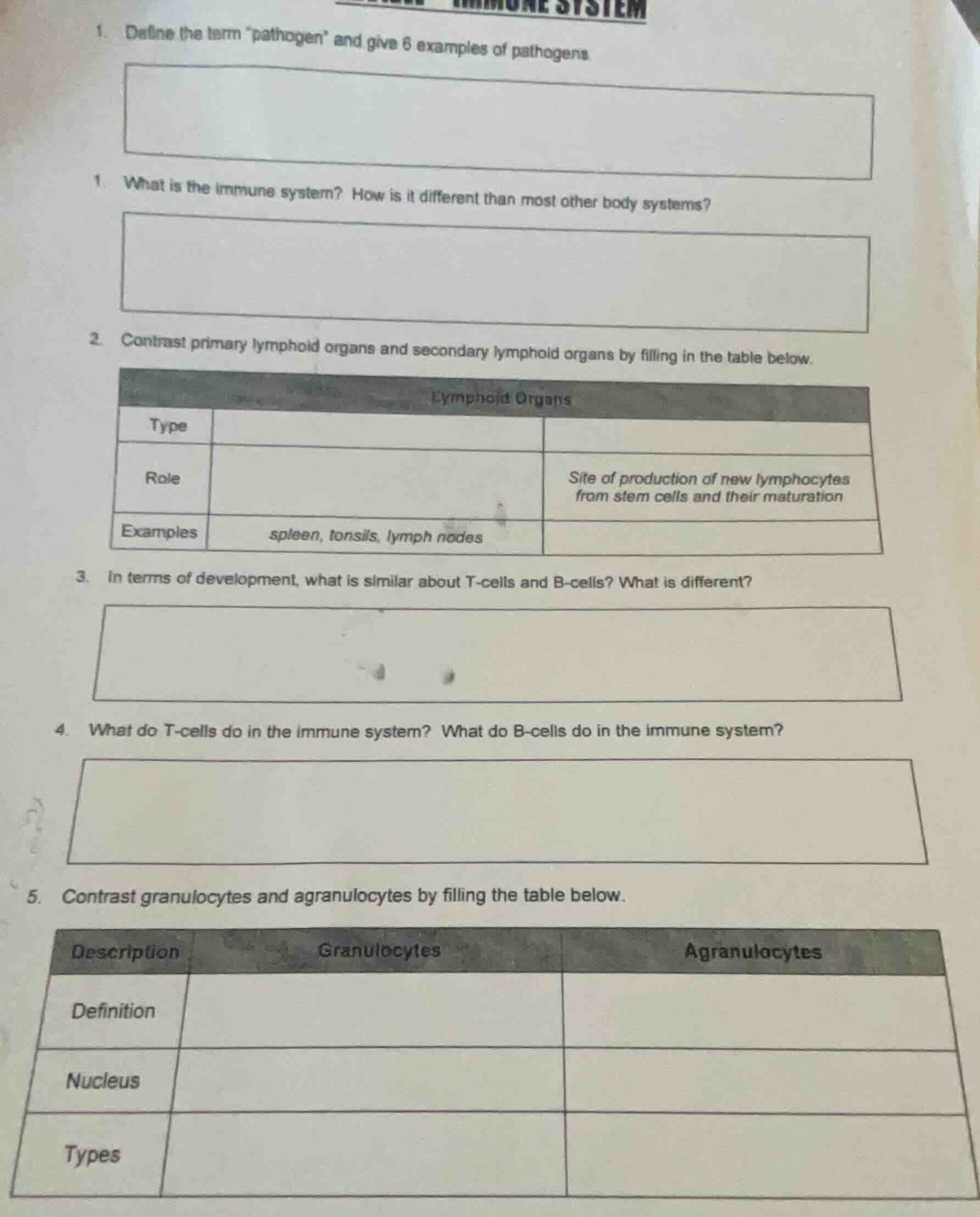1. define the term pathogen and give 6 examples of pathogens 1. what is…