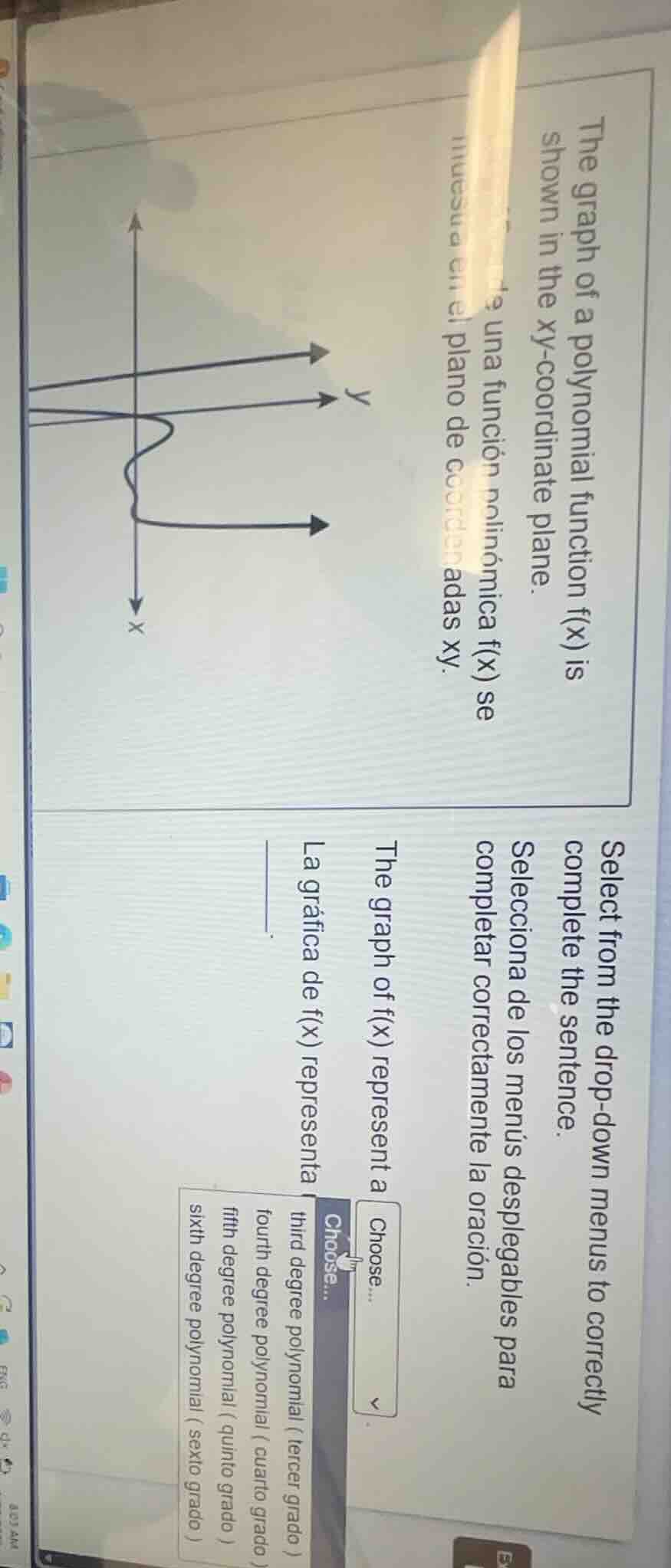 the graph of a polynomial function f(x) is shown in the xy - coordinate…