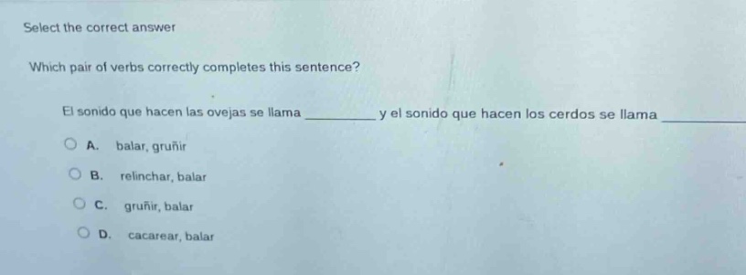 select the correct answer which pair of verbs correctly completes this …
