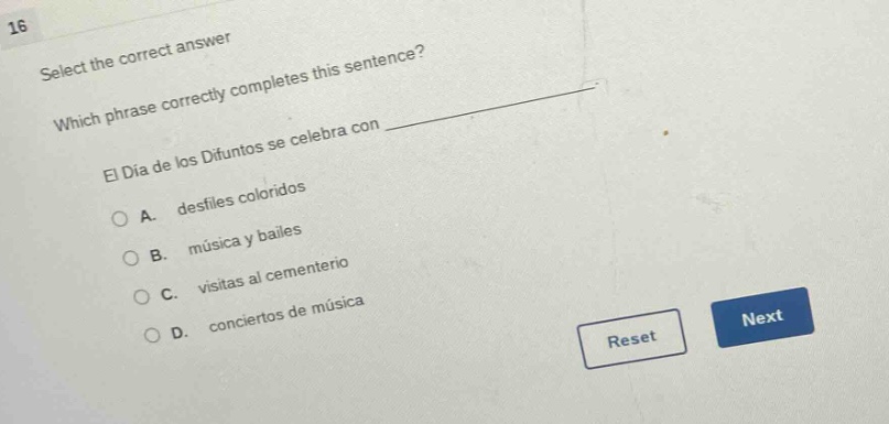 16 select the correct answer which phrase correctly completes this sent…