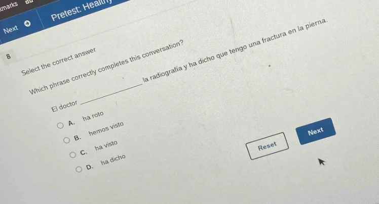 8 select the correct answer which phrase correctly completes this conve…