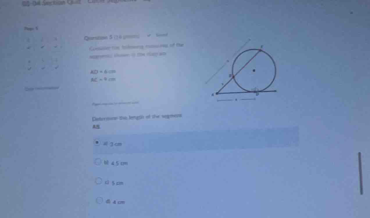 question 5 (1 point) ✓ saved consider the following measures of the seg…