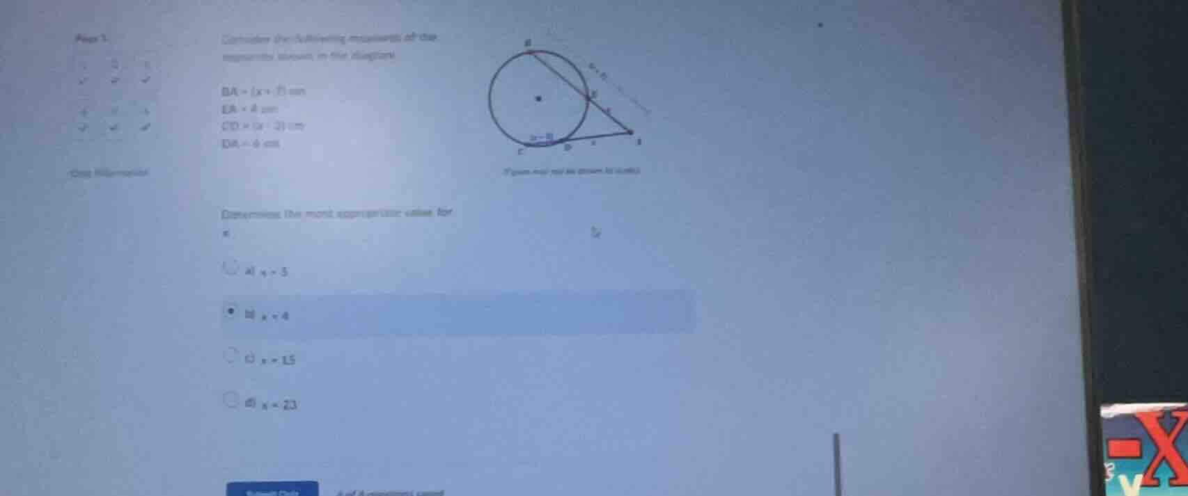 consider the following measurements of the segments shown in the diagra…