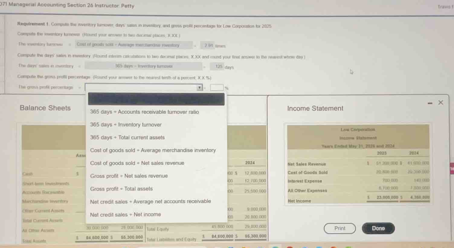71 managerial accounting section 26 instructor: petty requirement 1. co…