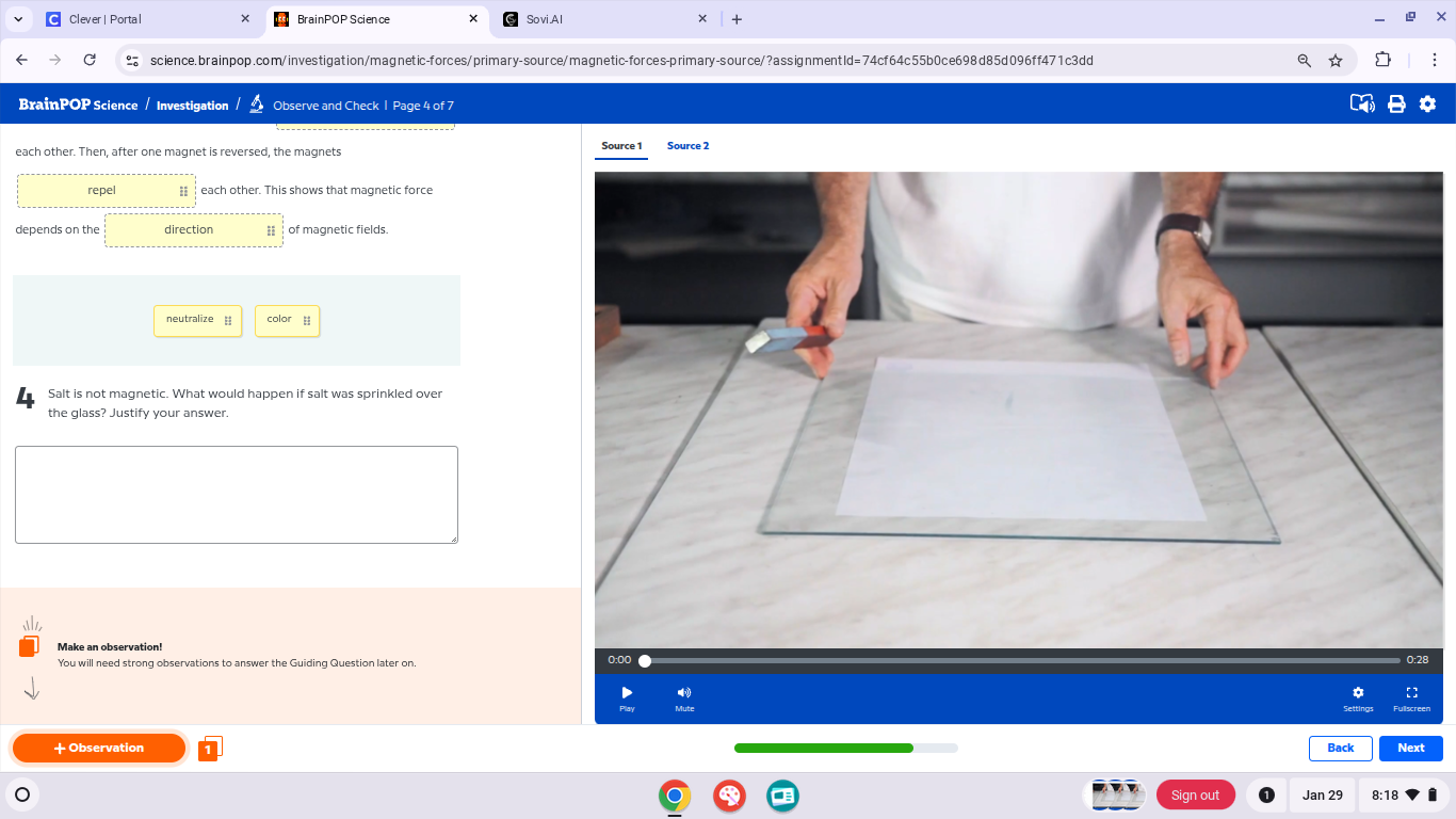each other. then, after one magnet is reversed, the magnets repel each …