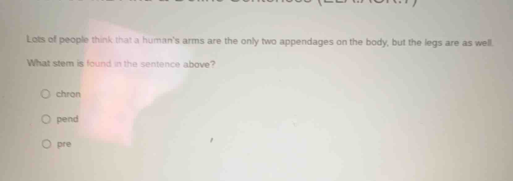 lots of people think that a humans arms are the only two appendages on …
