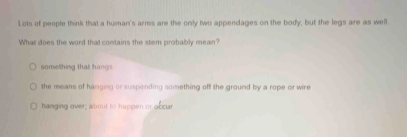 lots of people think that a humans arms are the only two appendages on …