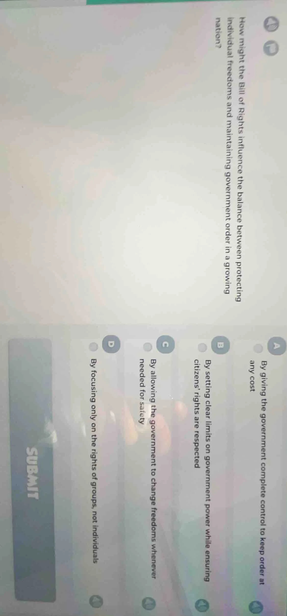 how might the bill of rights influence the balance between protecting i…