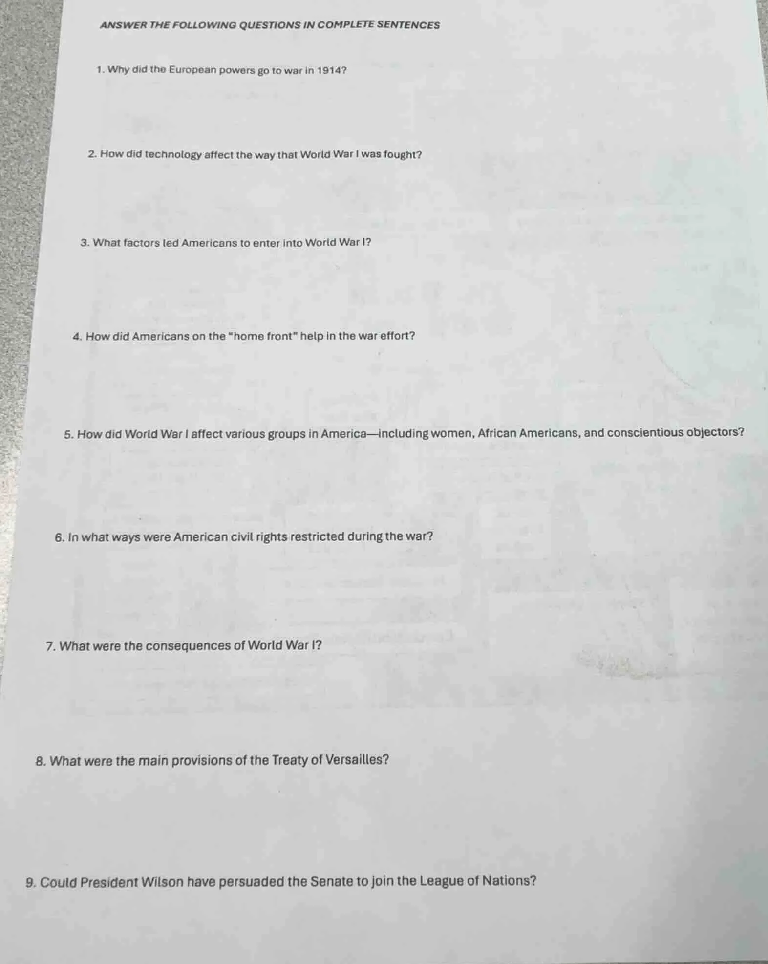 answer the following questions in complete sentences 1. why did the eur…