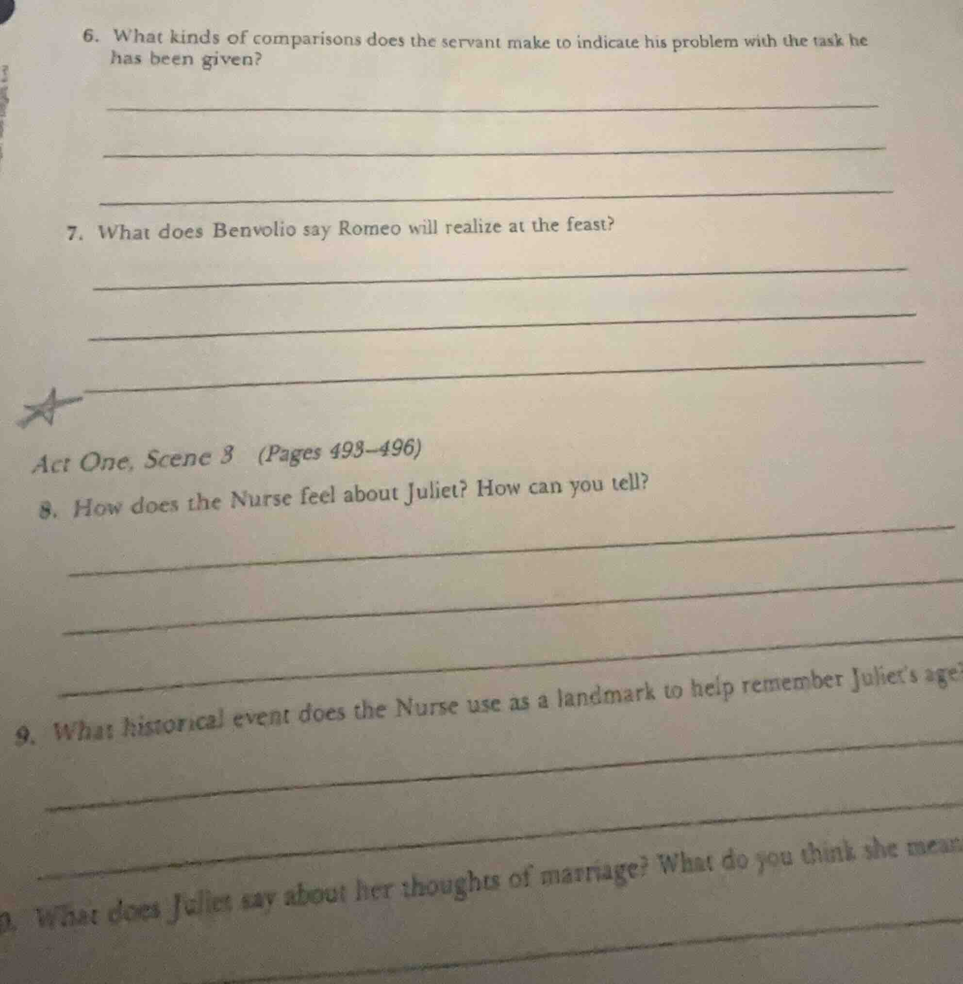 6. what kinds of comparisons does the servant make to indicate his prob…