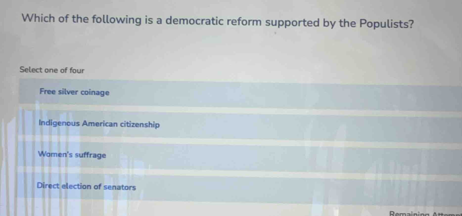 which of the following is a democratic reform supported by the populist…