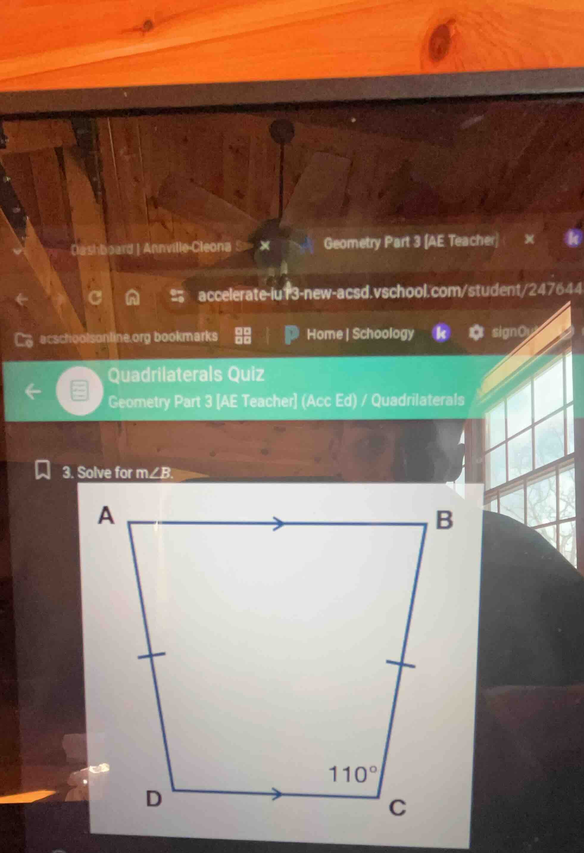 quadrilaterals quiz geometry part 3 ae teacher (acc ed) / quadrilateral…