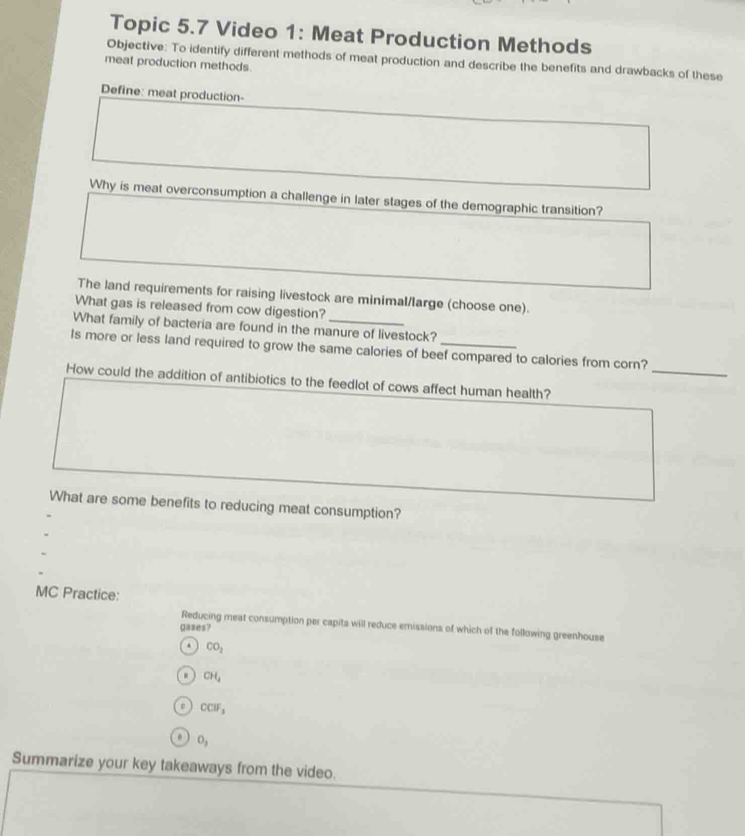 topic 5.7 video 1: meat production methods objective: to identify diffe…