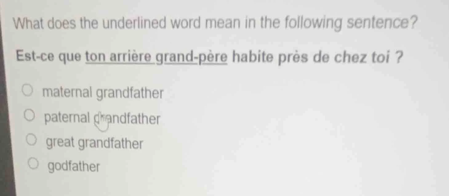 what does the underlined word mean in the following sentence? est - ce …