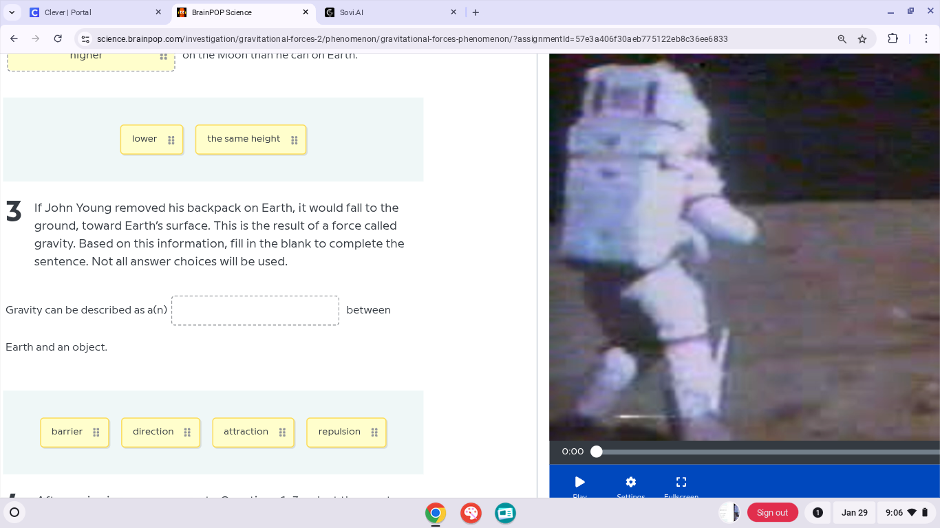 3 if john young removed his backpack on earth, it would fall to the gro…