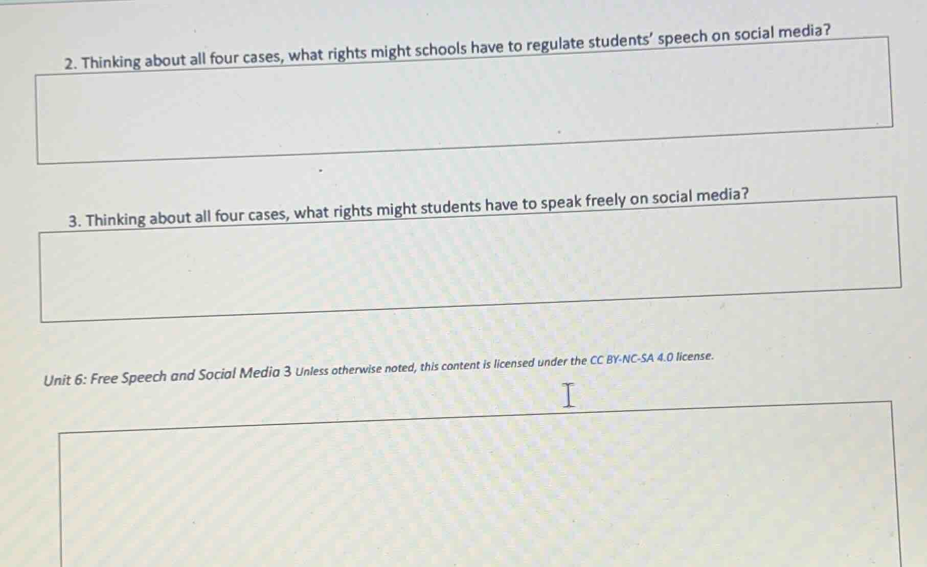 2. thinking about all four cases, what rights might schools have to reg…