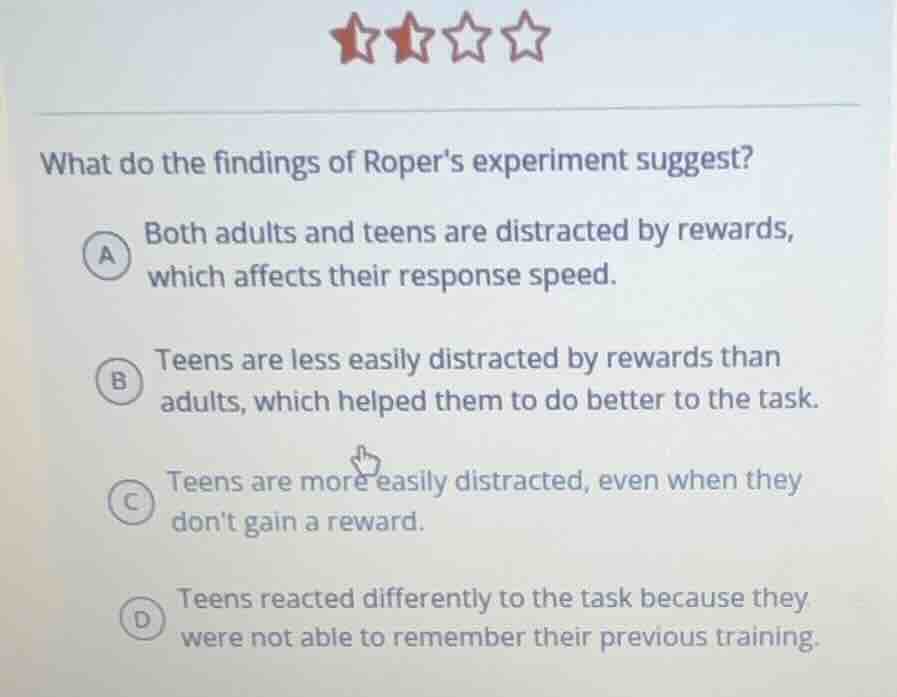 what do the findings of ropers experiment suggest? a both adults and te…