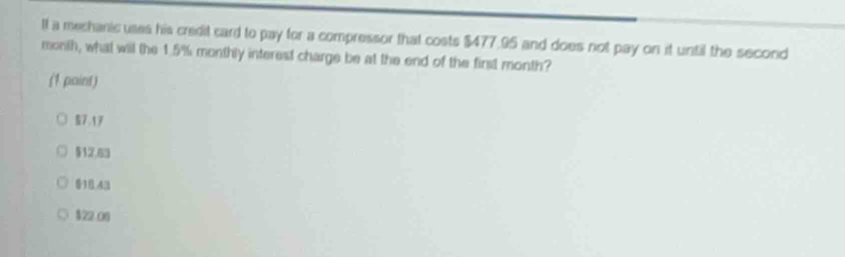 if a mechanic uses his credit card to pay for a compressor that costs $…